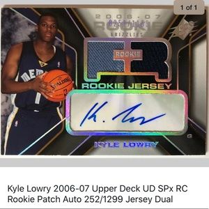Kyle Lowry ROOKIE, JERSEY, AUTO!